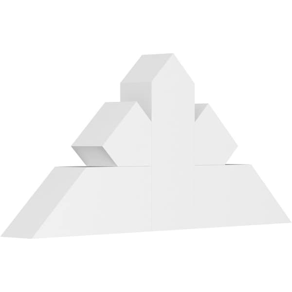 Ekena Millwork Saratoga Architectural Grade PVC Gable Bracket, 36"W x 16 1/2"H x 4"D x 6"F, 11/12 Pitch GBP036X17X0406SAR00 - main